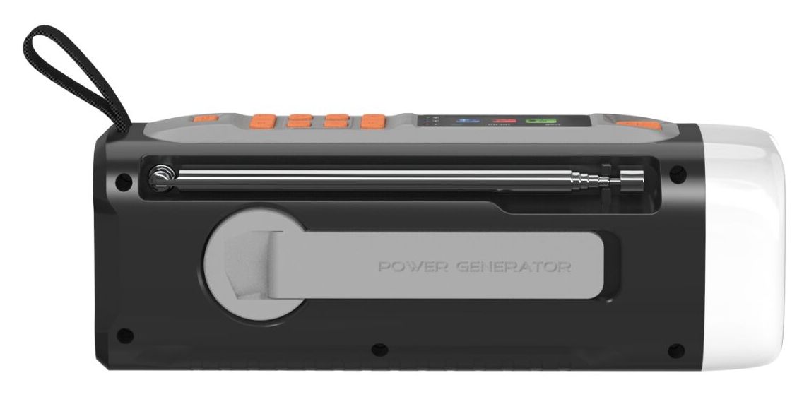 RESQ200 Kurbelradio Bluetooth DAB, DAB+, FM Radio Tragbar IPX3  (Schwarz) 