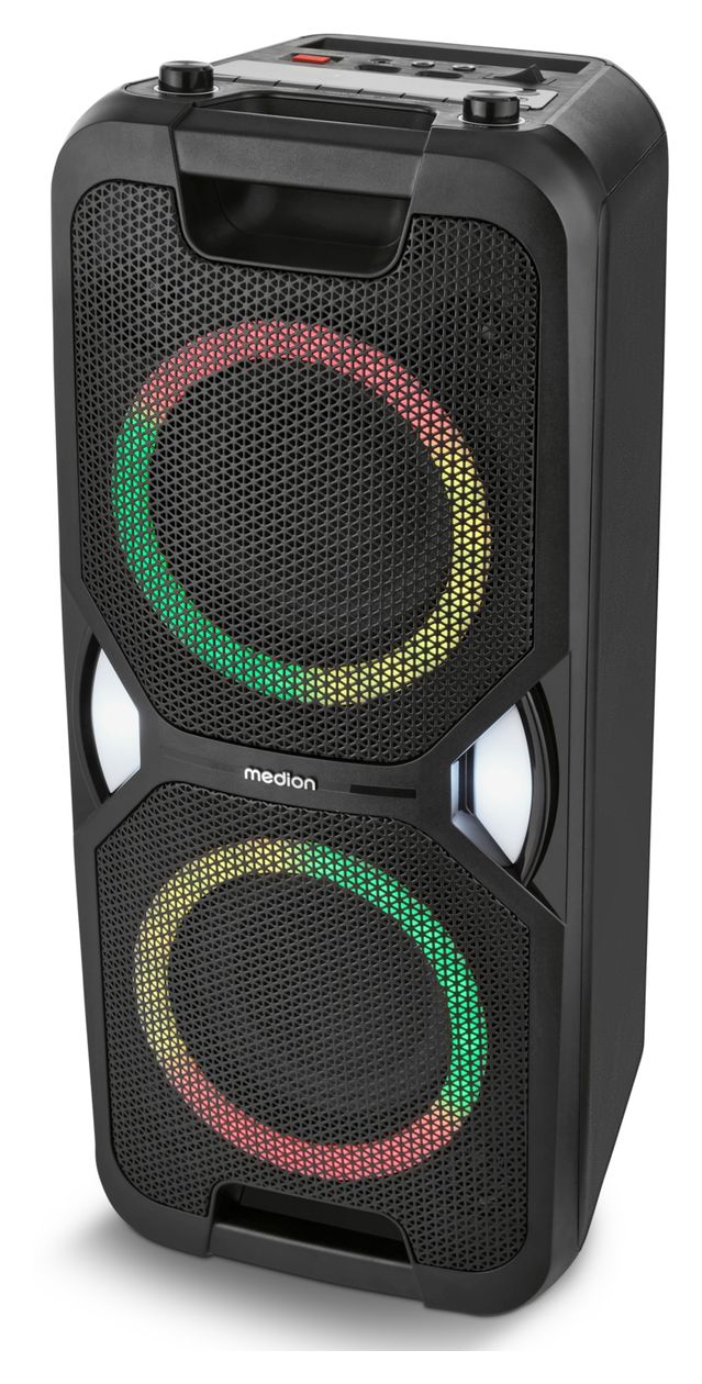 Life-1 Pure MD400000 50 W Bluetooth Lautsprecher Laufzeit bis 26 h  (Schwarz) 
