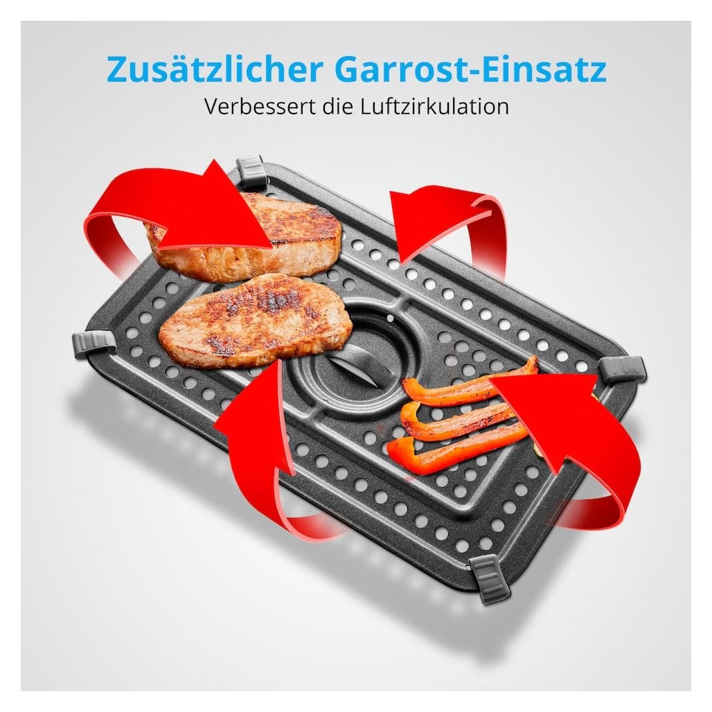 Life P20 XXL MD11760 Doppel Heißluftfritteuse 8,7 l 2600 W  (Schwarz) 