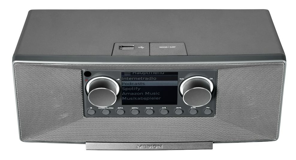 Life P85333 Bluetooth DAB+, FM Radio Internet  (Grau) 