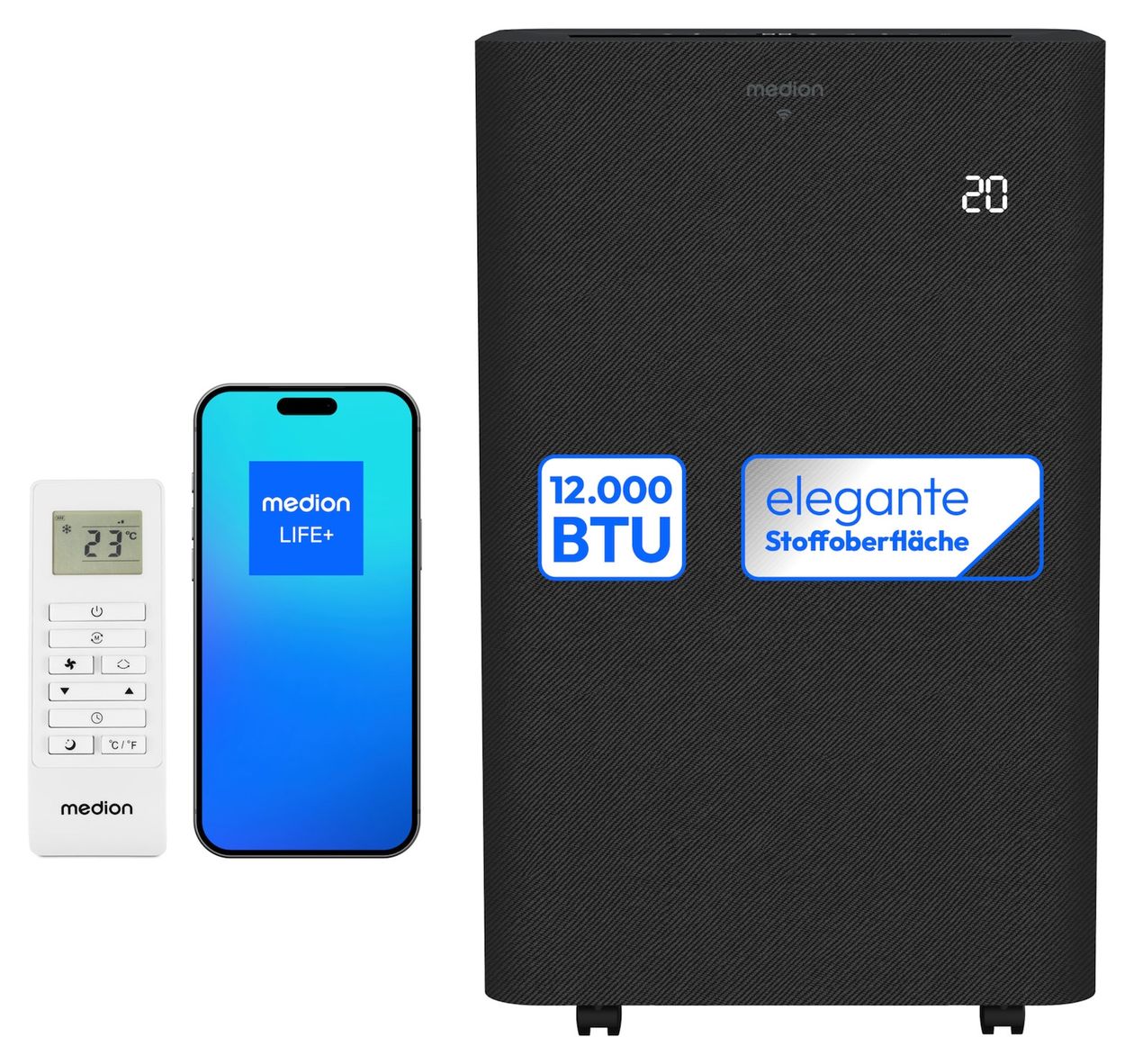 MD 100134 mobile Klimaanlage EEK: A  (Schwarz) 