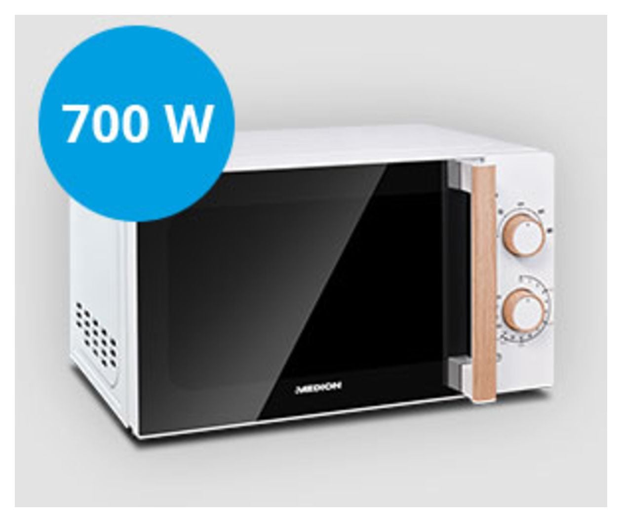 MD10596 Freistehende Mikrowelle 700 W Größe: klein 5 Stufen  (Weiß) 