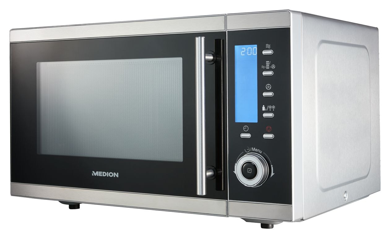 MD15501 Freistehende Mikrowelle 900 W Größe: mittel 11 Stufen Grill  (Schwarz, Edelstahl) 