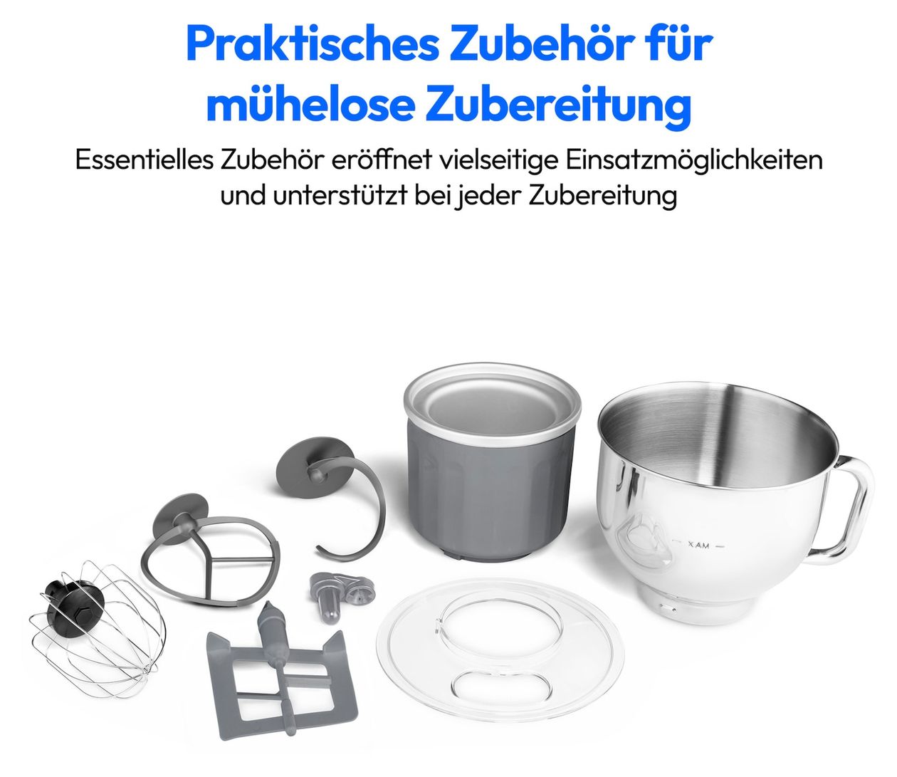 MD18420 1200 W Küchenmaschine 5 l  (Anthrazit/Edelstahl) 