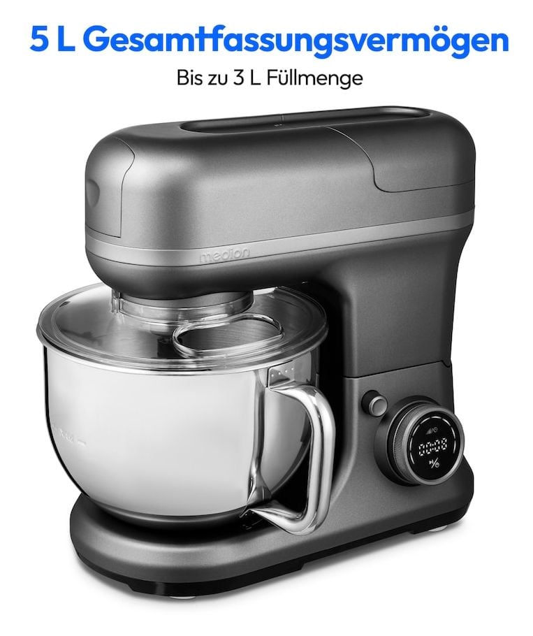 MD18440 1200 W Küchenmaschine 5 l  (Grau) 