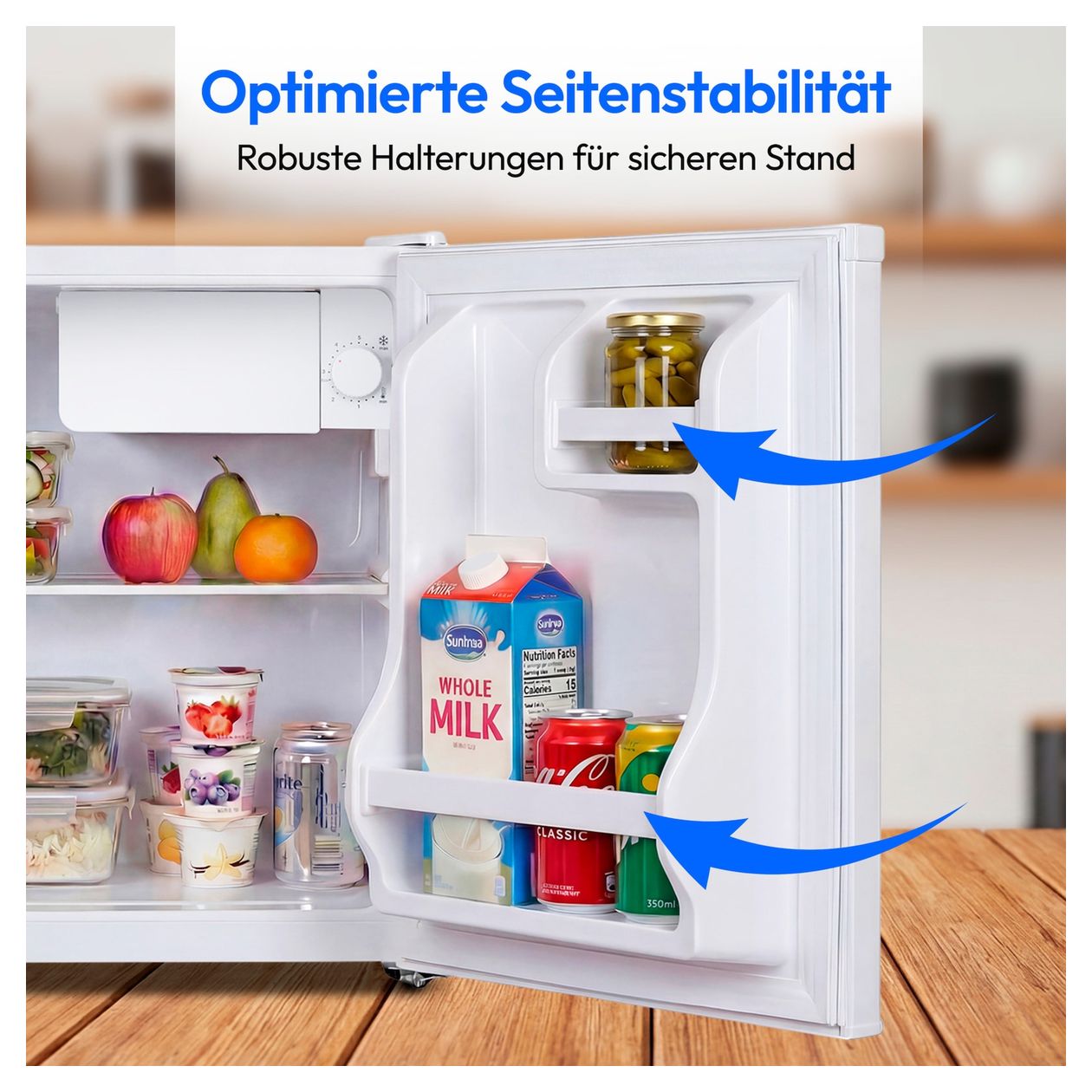 MD370001 42 l / 37 l Tischkühlschrank EEK: E 80 kWh Jahr  (Weiß) 