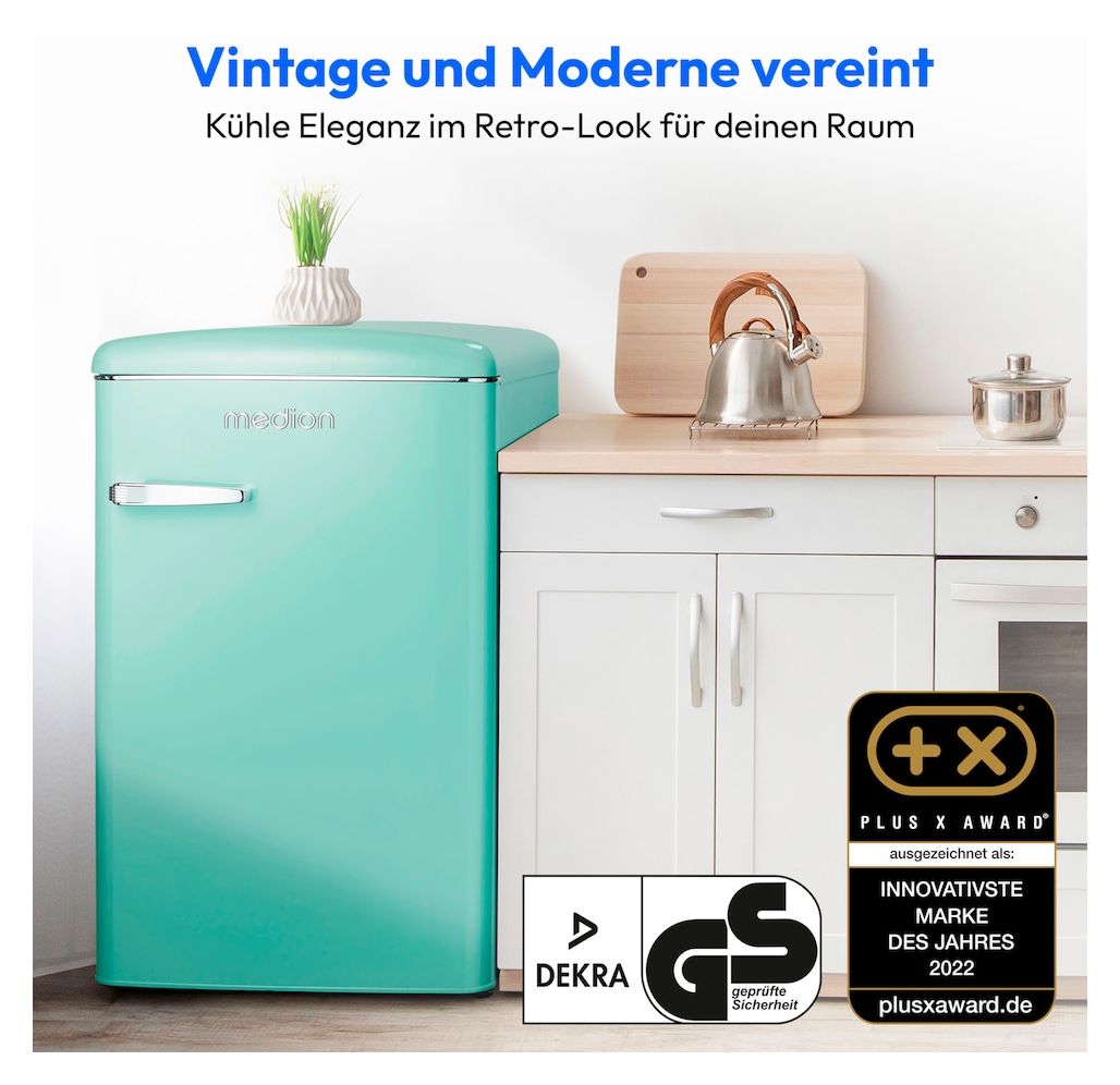 MD37790 108 l / 95 l Kühlschrank freistehend EEK: D 110 kWh Jahr  (Türkis) 