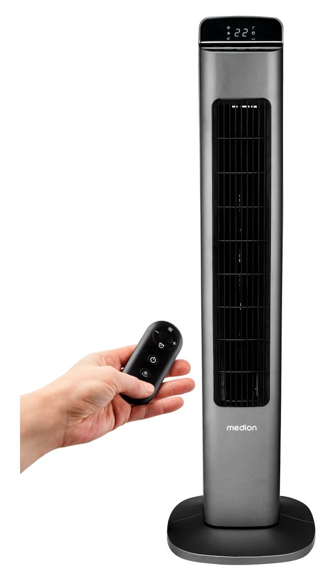 P15TF MD10809 Turmventilator Stand 54 dB  (Schwarz) 