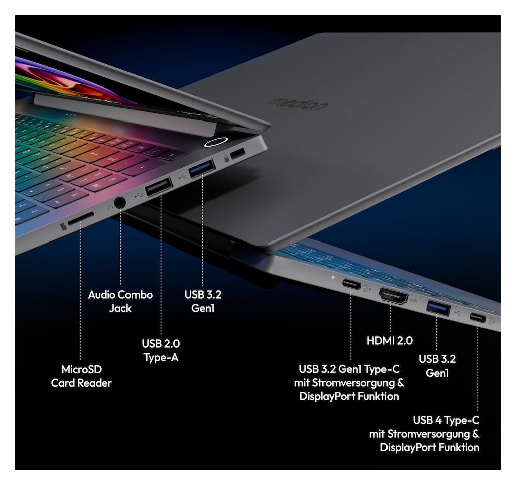 SPRCHRGD 16 S1 2K Ultra HD Notebook 40,6 cm (16 Zoll) 2880 x 1800 Pixel 32 GB Ram 512 GB SSD Windows 11 Home Intel Core Ultra 5 intern  (Grau) 