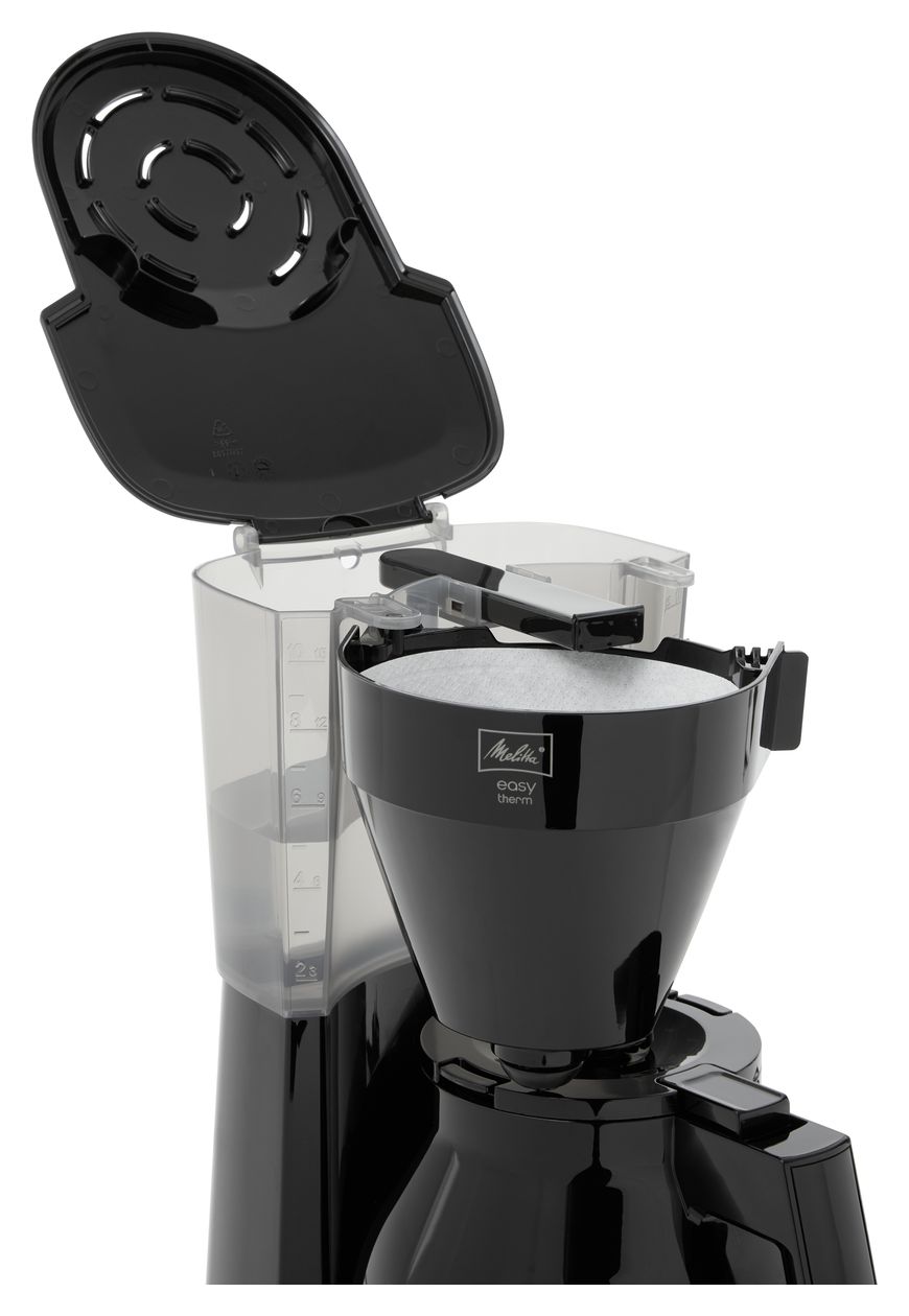 1023-06  Easy II Therm 8 Tassen Thermo Filterkaffeemaschine  (Schwarz) 