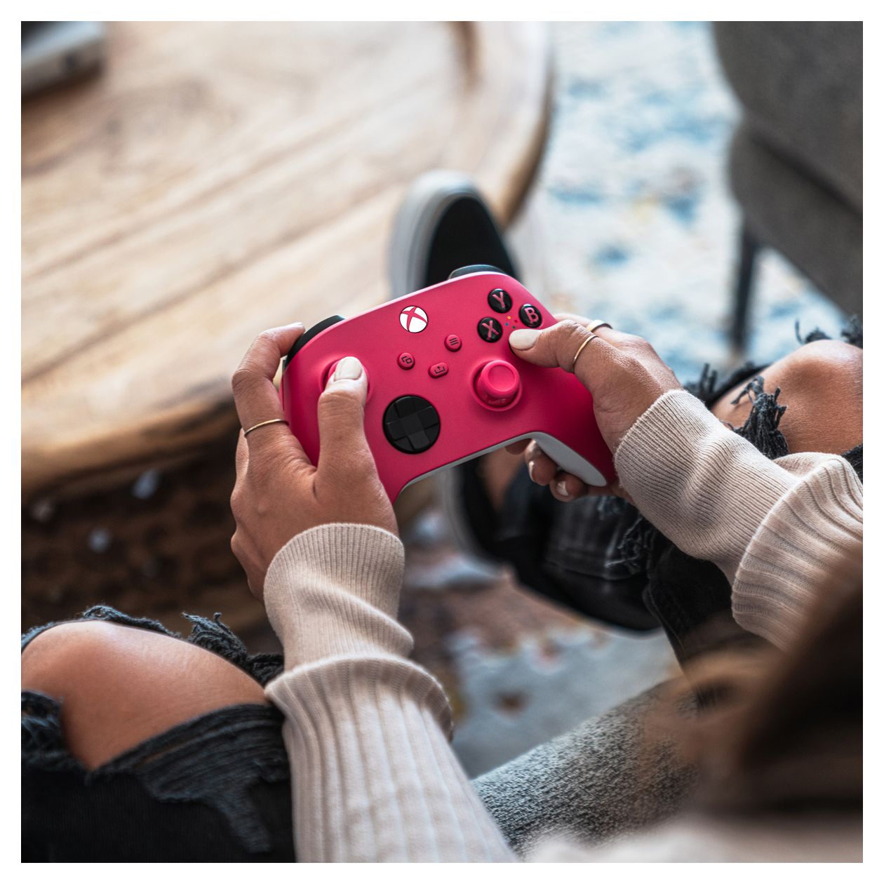 Xbox Wireless Controller Analog / Digital Gamepad für Xbox Series S, Android, Xbox Series X, iOS, PC  (Pink, Weiß) 