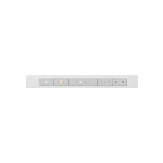 DAS4640 Abluft/Umluft Dunstabzugshaube/Esse Einbau 561 mm (Silber, Transparent) 
