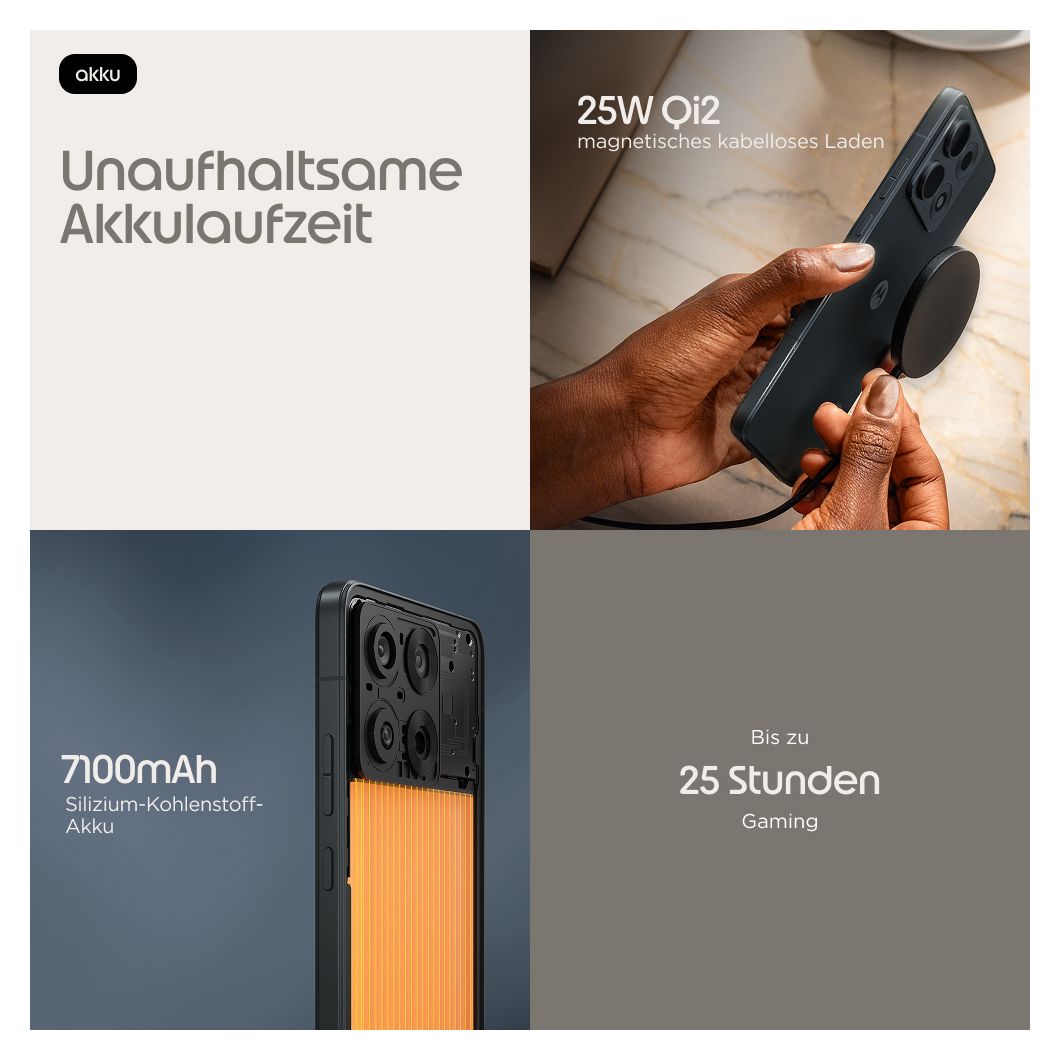 Edge 70 max 256 GB 5G Smartphone 17,3 cm (6.8 Zoll) Android 50 MP Dual Kamera Dual Sim WiFi 7 (PANTONE Dark Shadow) 
