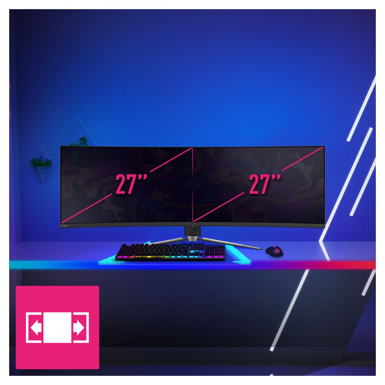 MPG 491CQPDE QD-OLED Quad HD Monitor 124,5 cm (49 Zoll) 32:9 0,03 ms 250 cd/m²  (Schwarz) 