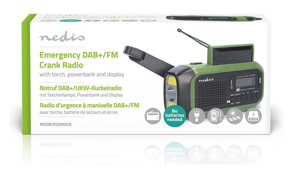 Notfallradio DAB+, FM Radio Tragbar  (Schwarz, Grün) 