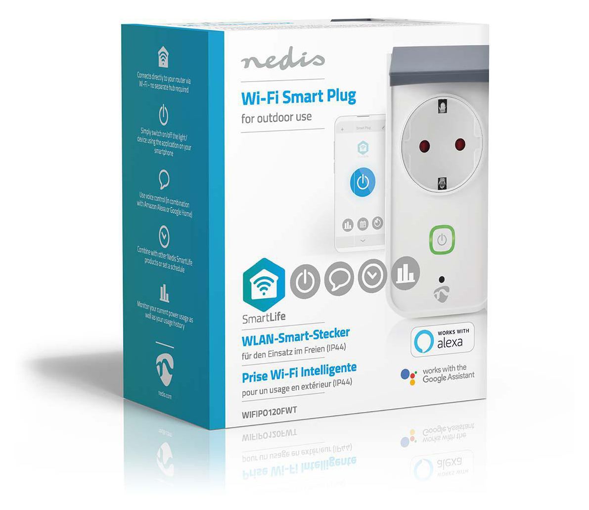WIFIPO120FWT Smarte Outdoor Steckdose 