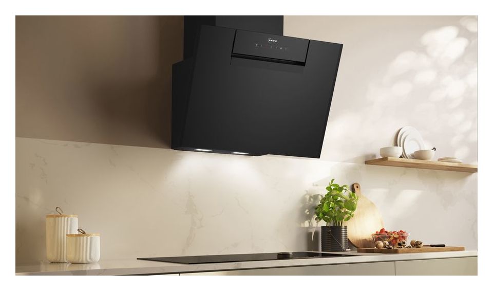 D65IFN1S0 Abluft/Umluft Dunstabzugshaube/Esse Wand 60 cm (Schwarz) 
