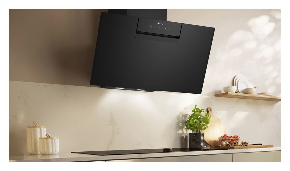D85IFN1S0 Abluft/Umluft Dunstabzugshaube/Esse Wand 60 cm (Schwarz) 