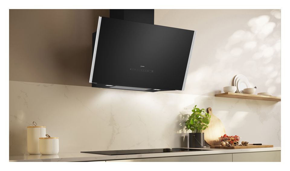 N90 D98IPT2S0 Abluft/Umluft Dunstabzugshaube/Esse Wand (Schwarz) 
