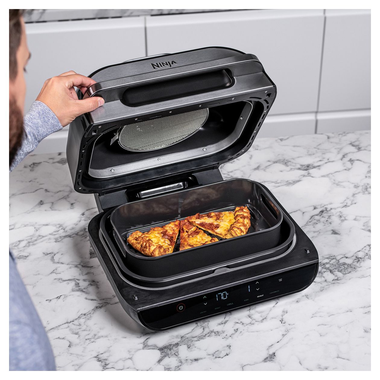 AG551EU Heißluftfritteuse 5,7 l 2460 W  (Schwarz, Grau) 