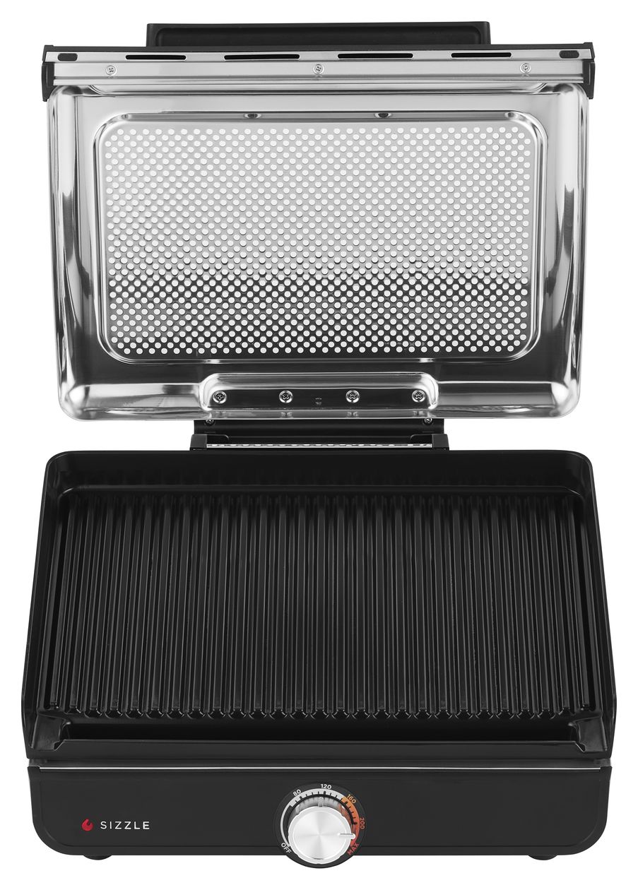 GR101EU Sizzle Grillplatte + Plancha 1 Zone(n) 1450 W mit 233 x 355 mm Fläche  (Schwarz) 