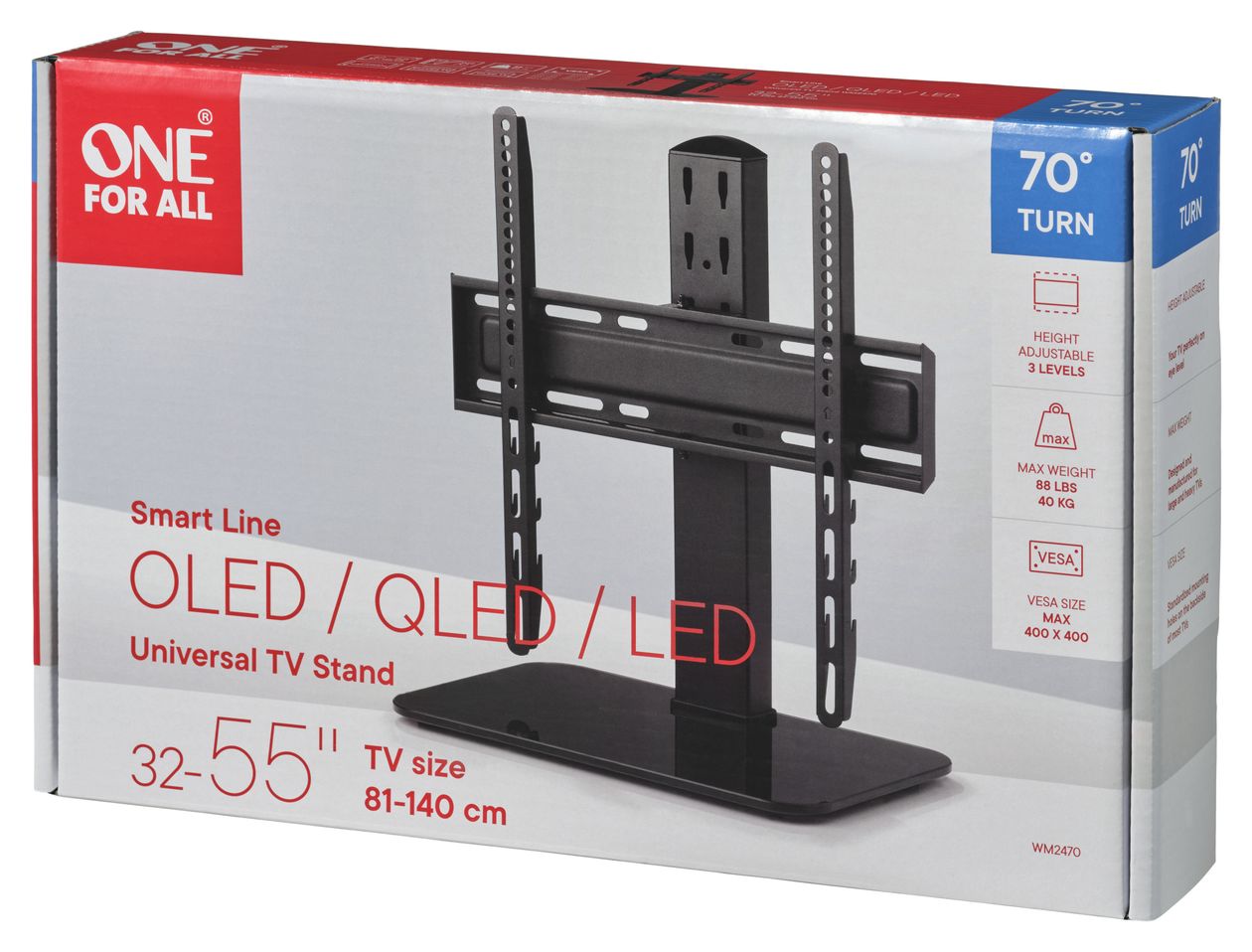 WM2470 Tisch/Bank Halterung 70° bis 139,7 cm (55") 40 kg 