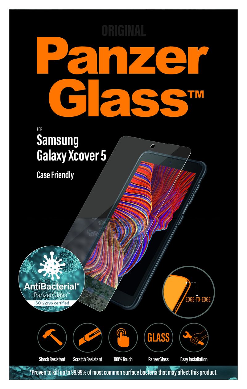 7267 Screen Protector Klare Bildschirmschutzfolie Gehärtetes Glas, Polyethylenterephthalat, Silikon für  Samsung Galaxy Xcover 5 Kratzresistent, Schockresistent 