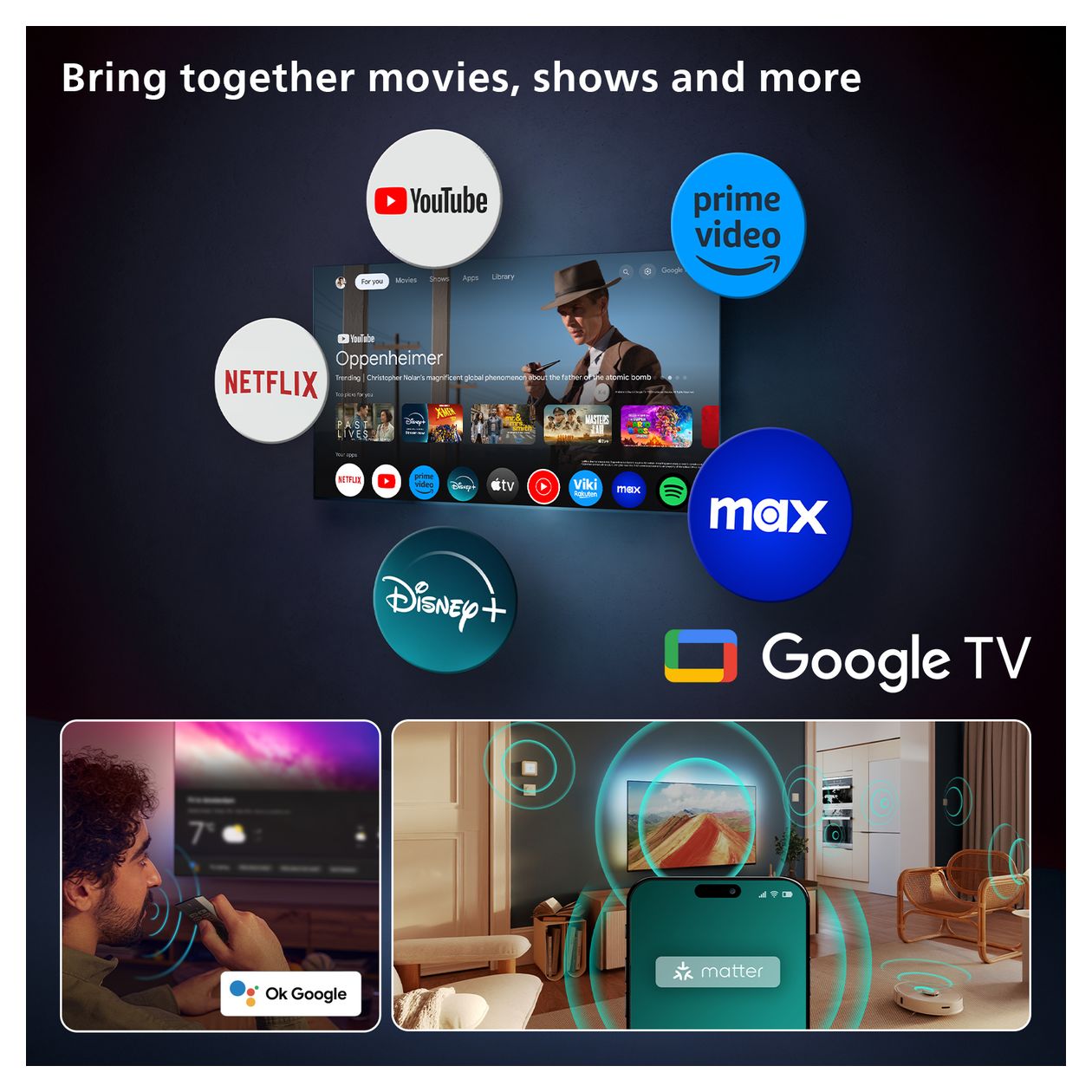 65OLED910/12 OLED 165,1 cm (65 Zoll) Fernseher 4K Ultra HD 2k24 Sound Engine VESA 300 x 300 mm  (Metallisch) 