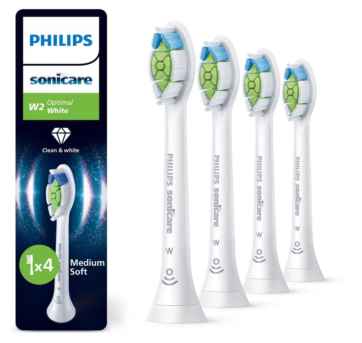 Optimal White HX6064/87 Bürstenköpfe (4er-Pack) 