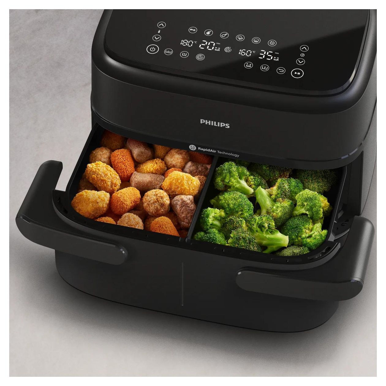Series 1000 NA150/00 Doppel Heißluftfritteuse 7 l 2450 W  (Schwarz) 
