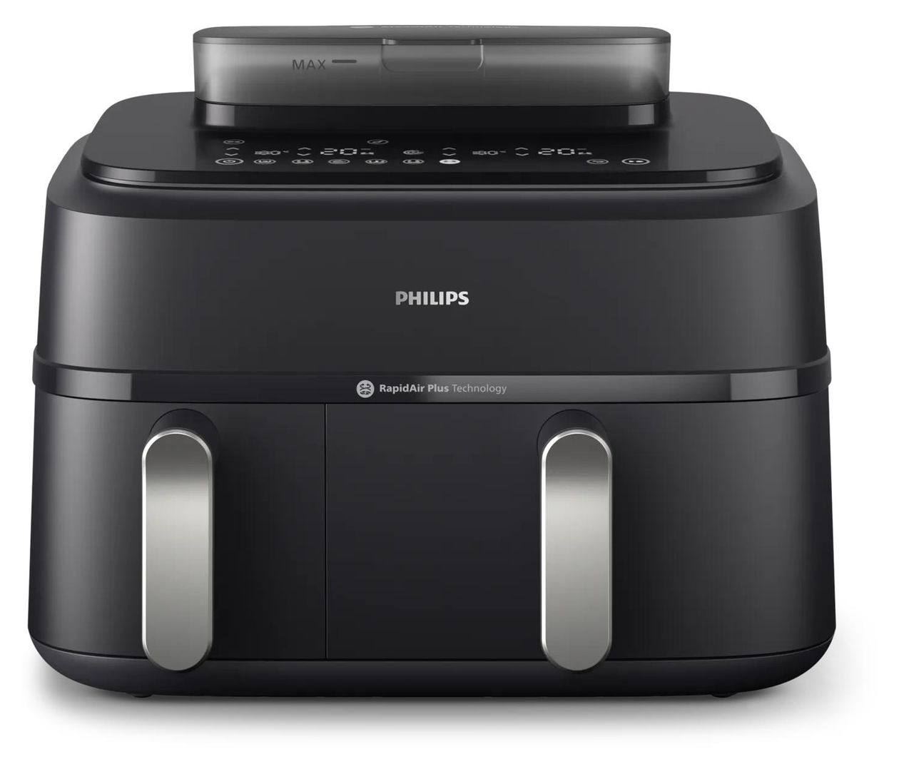 Series 5000 NA551/00 Doppel Heißluftfritteuse 9 l 2750 W  (Schwarz, Silber) 