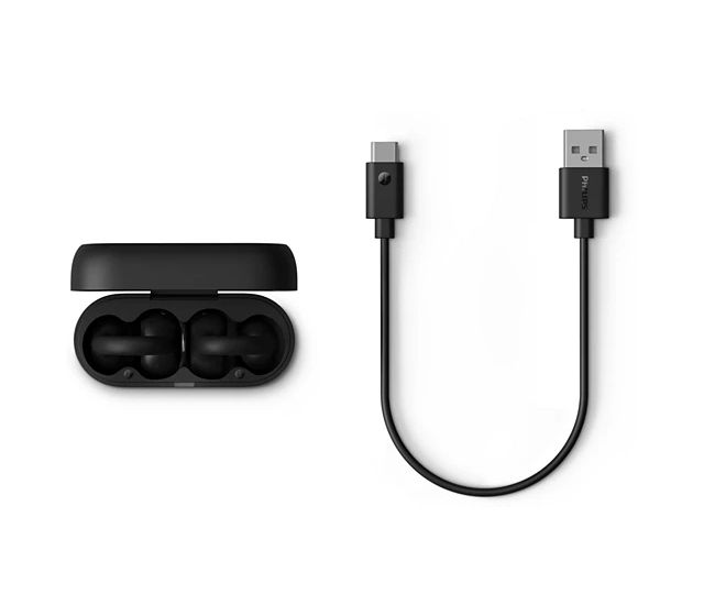 TAQ2000BK/00 In-Ear Bluetooth Kopfhörer Kabellos TWS 28 h Laufzeit IPX4  (Schwarz) 