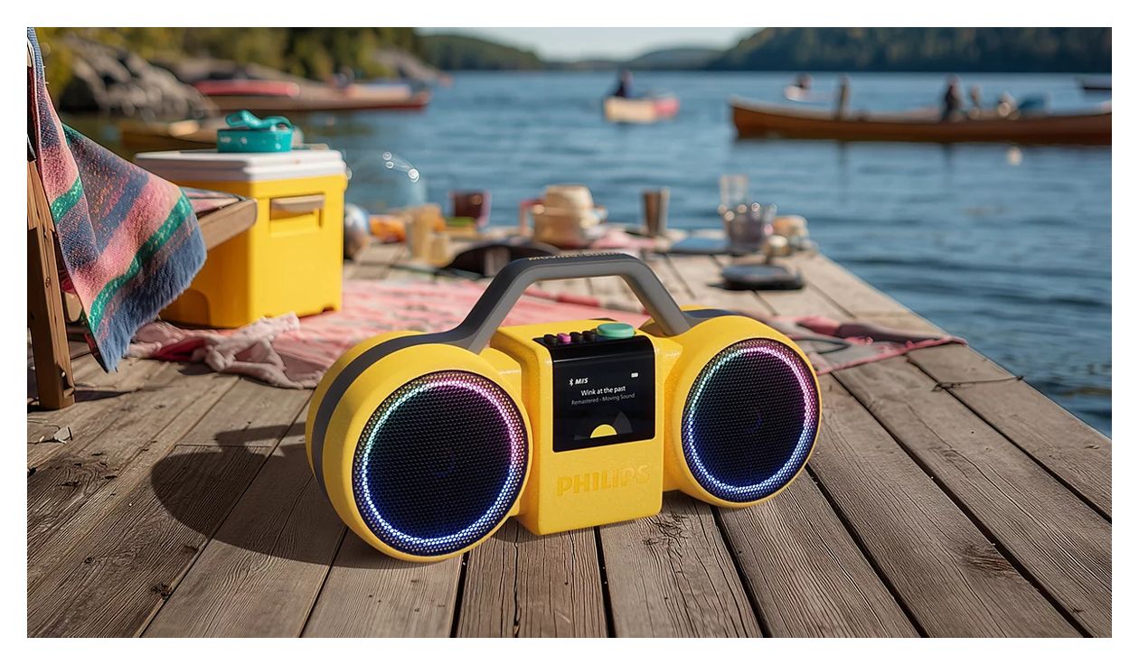 TAMS60 The Roller 60 W Bluetooth Lautsprecher IP67 Laufzeit bis 24 h  (Gelb) 