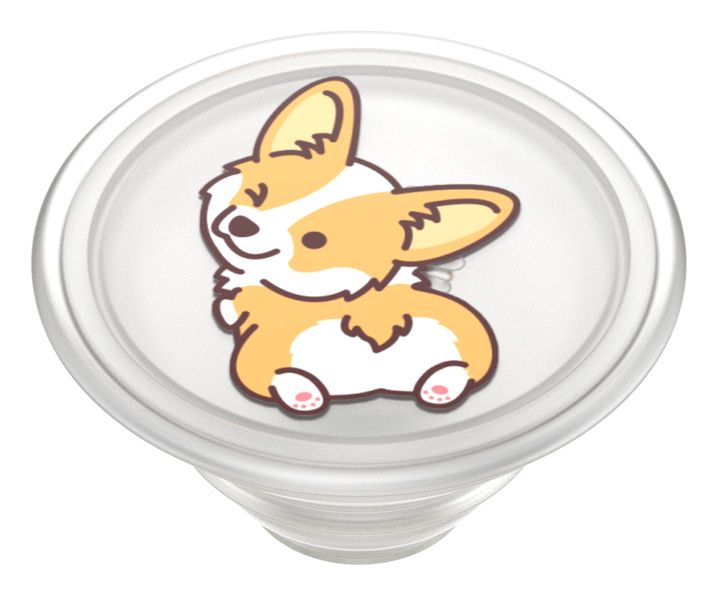 PlantCore Cheeky Corgi Fingerring für Jede Marke (Schwarz, Orange, Durchscheinend, Weiß) 