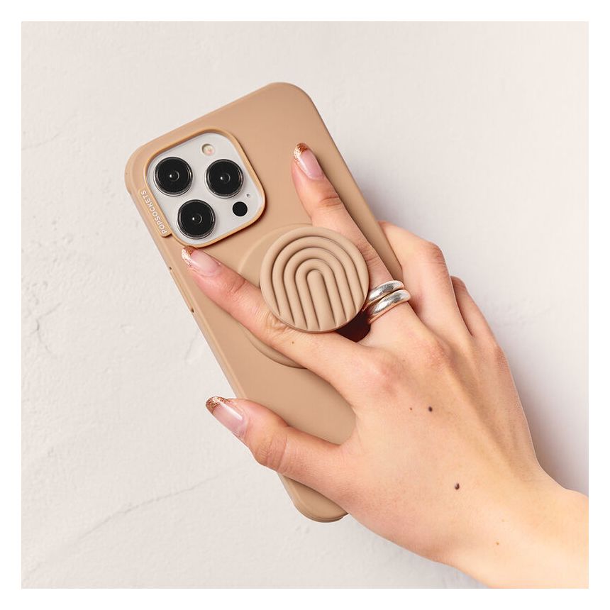PopGrip MagSafe Latte Curves Fingerring für Apple iPhone 12+  (Beige) 