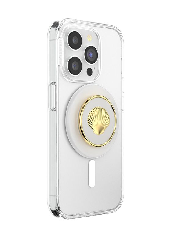 PopGrip MagSafe Venus White Enamel Fingerring für Apple iPhone 12+  (Gold, Weiß) 
