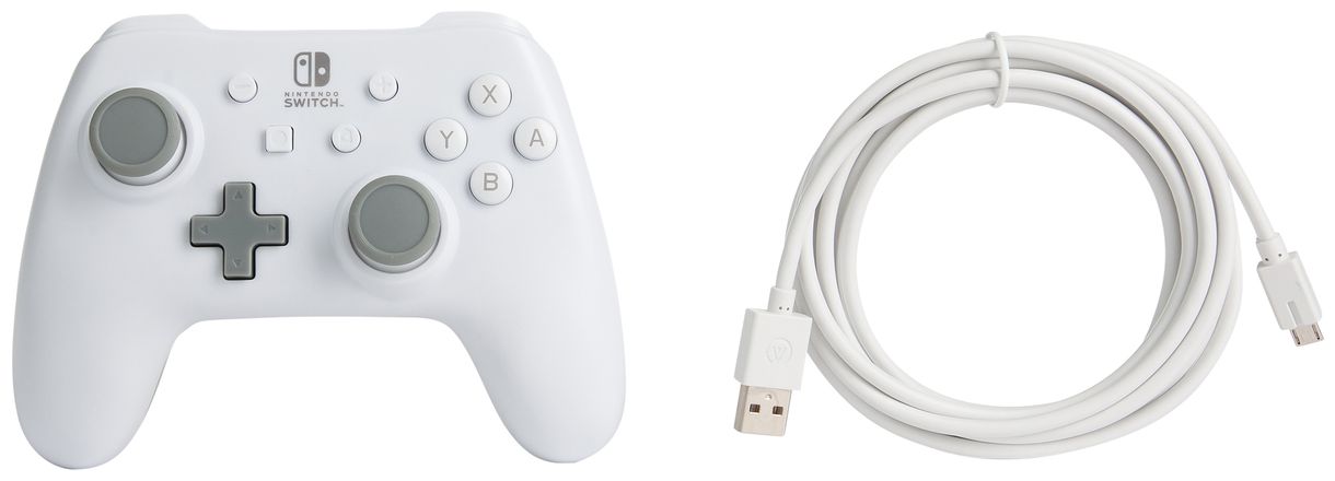 Wired Analog Gamepad Nintendo Switch Kabelgebunden (Grau, Weiß) 