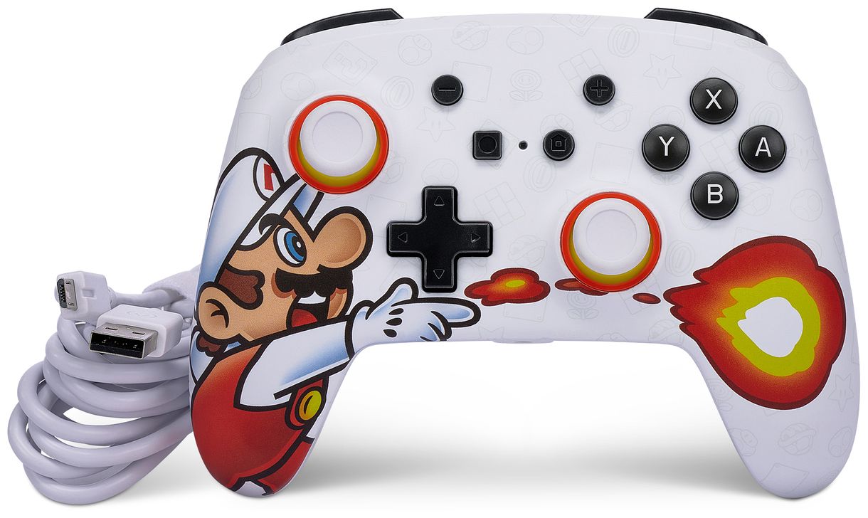 Enhanced Wired Controller Fireball Mario Analog Gamepad Nintendo Switch Kabelgebunden (Mehrfarbig) 