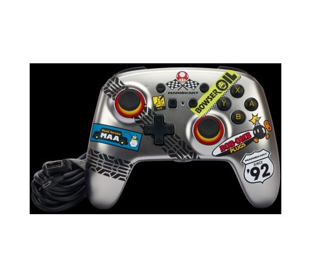 Enhanced Wired Controller Mario Kart Analog / Digital Gamepad für Nintendo Switch (Schwarz, Blau, Orange, Rot, Silber, Weiß) 
