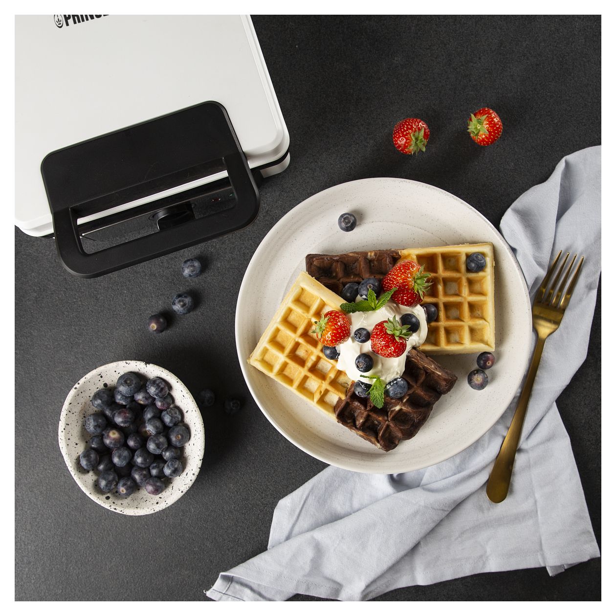 132397 Waffeleisen Rechteckig für 2 Waffel(n) 1200 W 