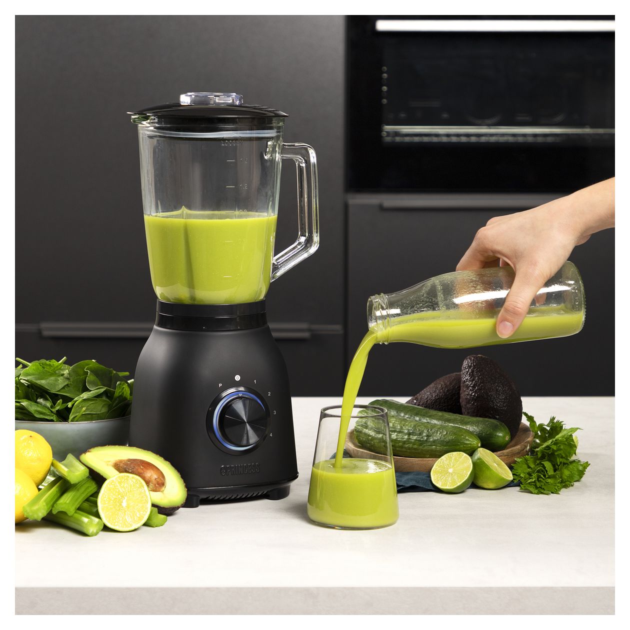 212092 1,5 l Standmixer 4 Geschwindigkeiten 1000 W  (Schwarz) 