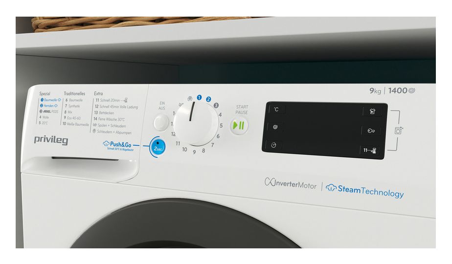 PWFVX953N 9 kg Frontlader Waschmaschine 1400 U/min AutoClean 