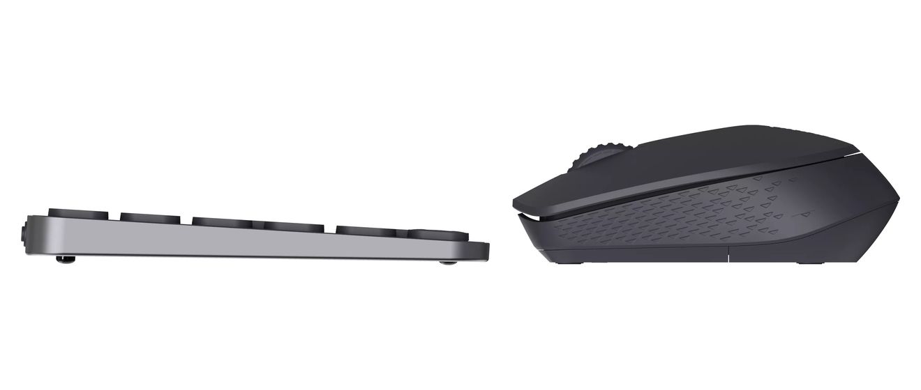 9710M Büro Tastatur RF Wireless + Bluetooth 2.4 GHz  (Dunkles Grau) 