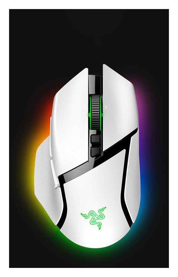 Basilisk V3 Pro 30000 DPI Gaming Maus Optisch  (Weiß) 