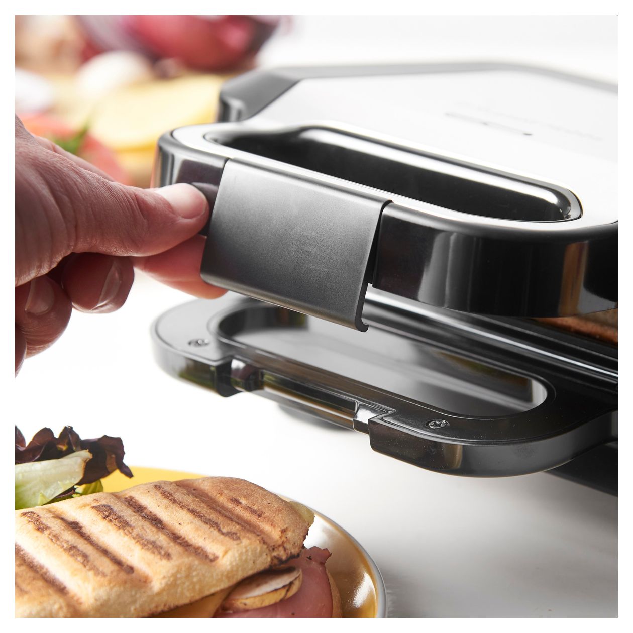 26810-56 Creations Sandwichmaker 750 W für 1 Sandwiches  (Schwarz, Edelstahl) 
