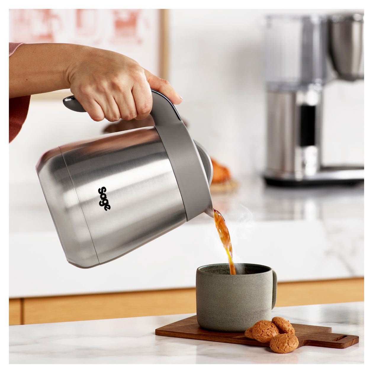 The Luxe Brewer 12 Tassen Thermo Filterkaffeemaschine 1,8 l  (Edelstahl) 