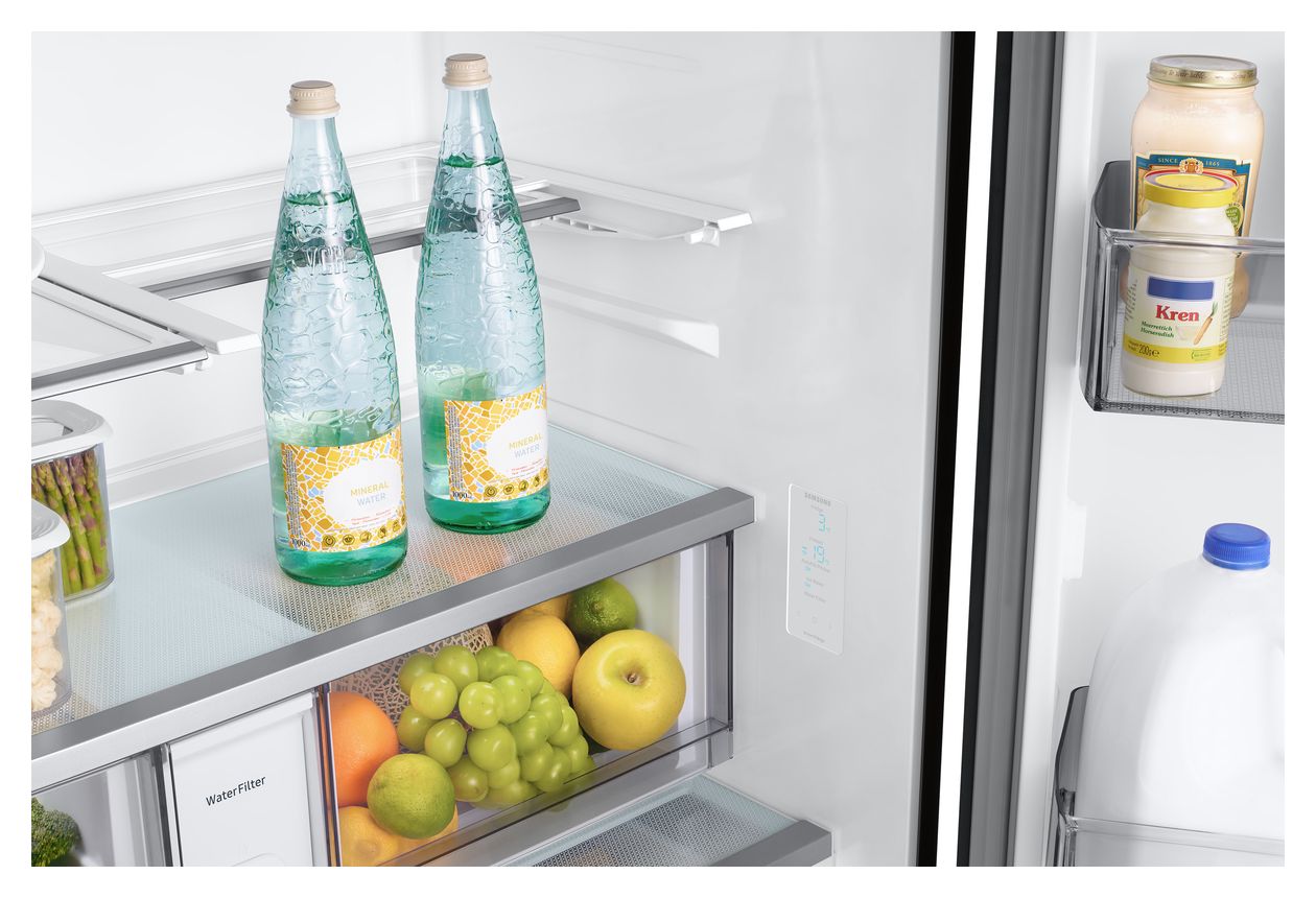 RF24BB620ES9 Side-by-Side Kühl-/ Gefrierkombination French Door 487 l / 187 l 338 kWh NoFrost 1778 mm x 908 mm  (Silber) 