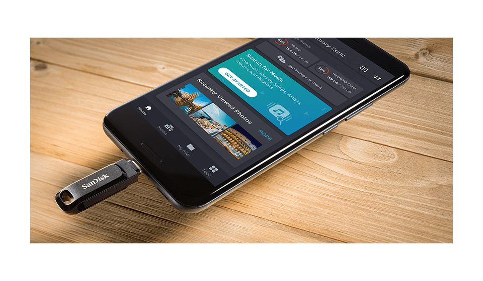 Ultra Dual Drive Go USB Type-A / USB Type-C Stick 256 GB  (Schwarz) 