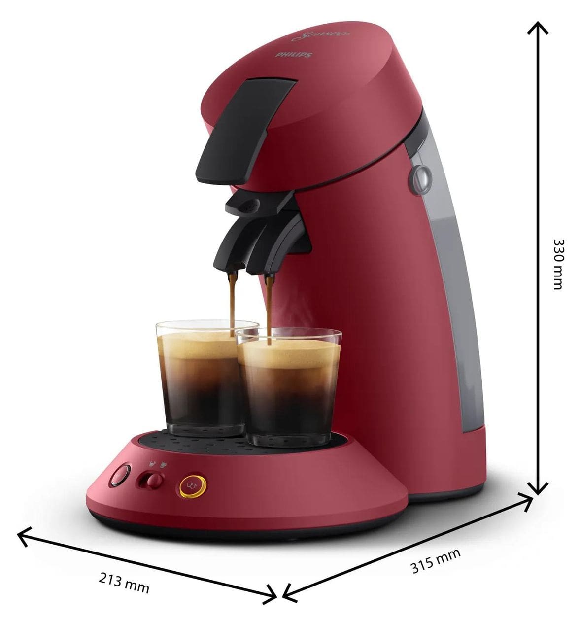 CSA210/90 Original Plus Kaffeepad Maschine  (Rot) 