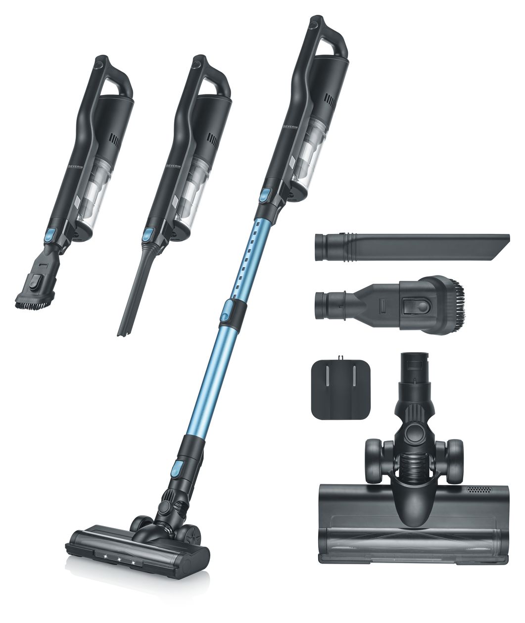 HV7151 Handstaubsauger Beutellos bis 45 min Laufzeit 21,6 V HEPA (Schwarz, Blau, Silber) 